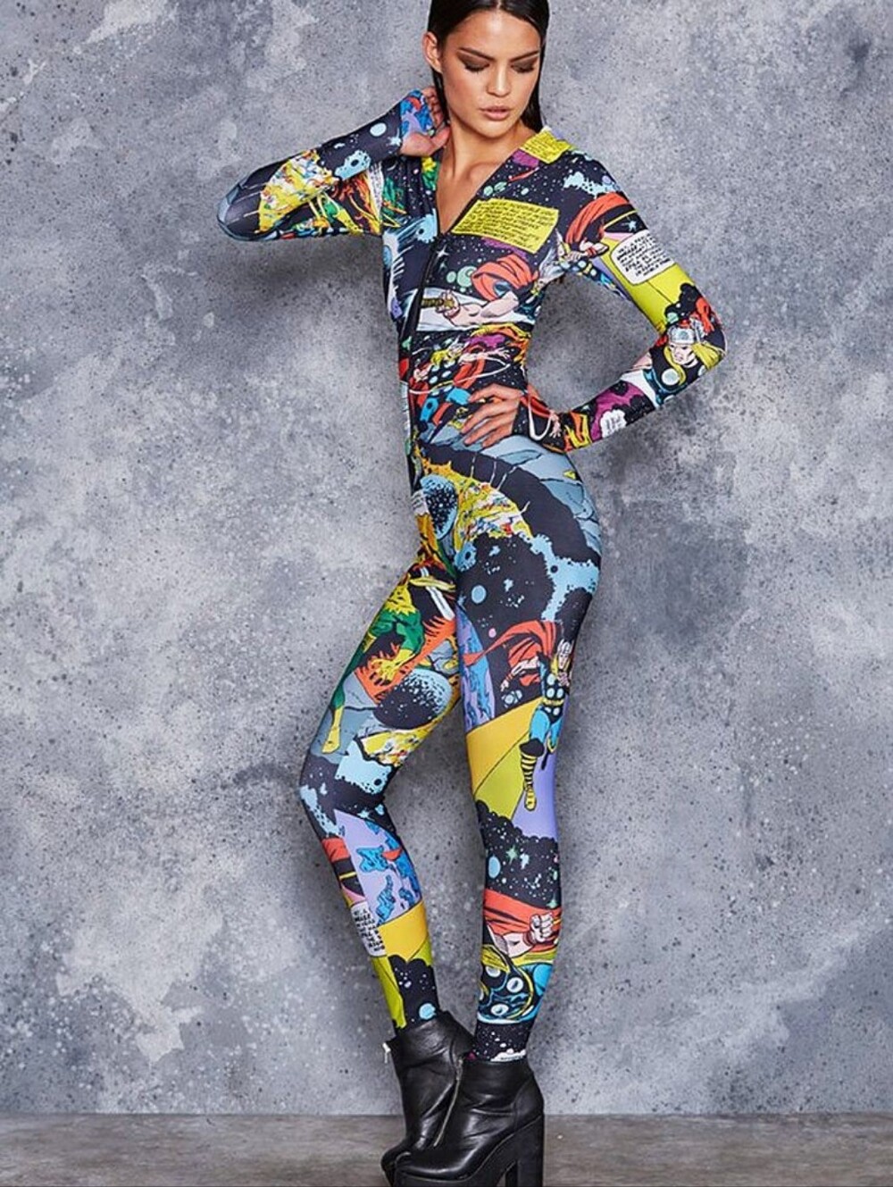 NWT Blackmilk Marvel Thor Rainbow Bridge Hooded Zip Jumpsuit Snugglesuit